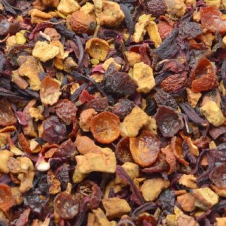 Kaminfeuer Früchtetee