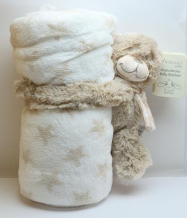 Kuscheltuch hell kleine Sterne Bär