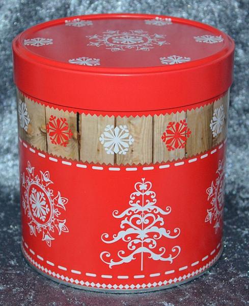 Runde Lebkuchendose rot