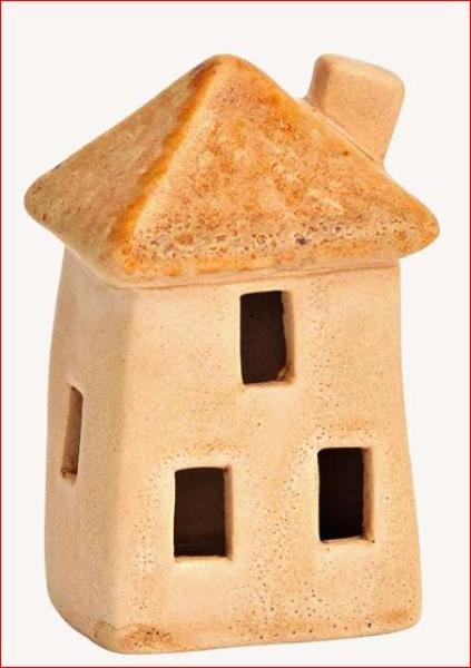 Haus aus Keramik Kamin rechts