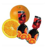 Gefüllte und gewickelte Blutorange Bonbons